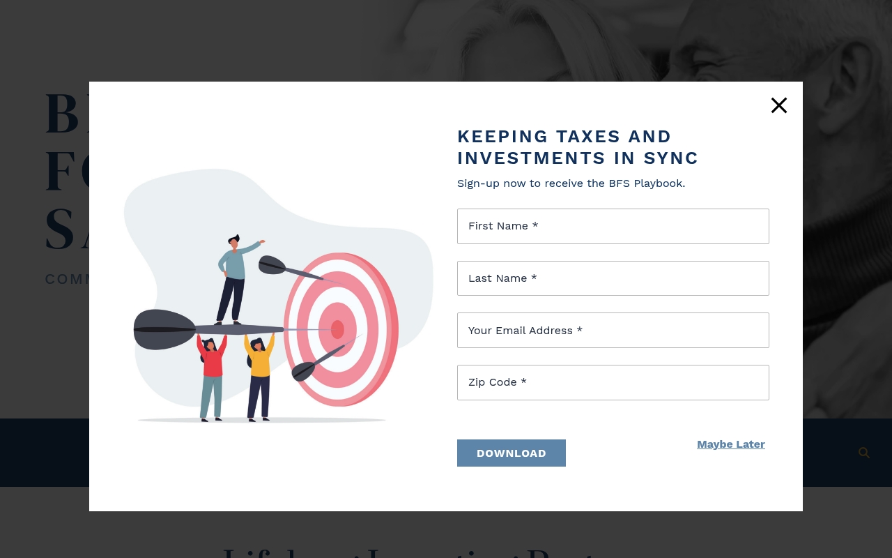 Bradley Foster and Sargent website screenshot