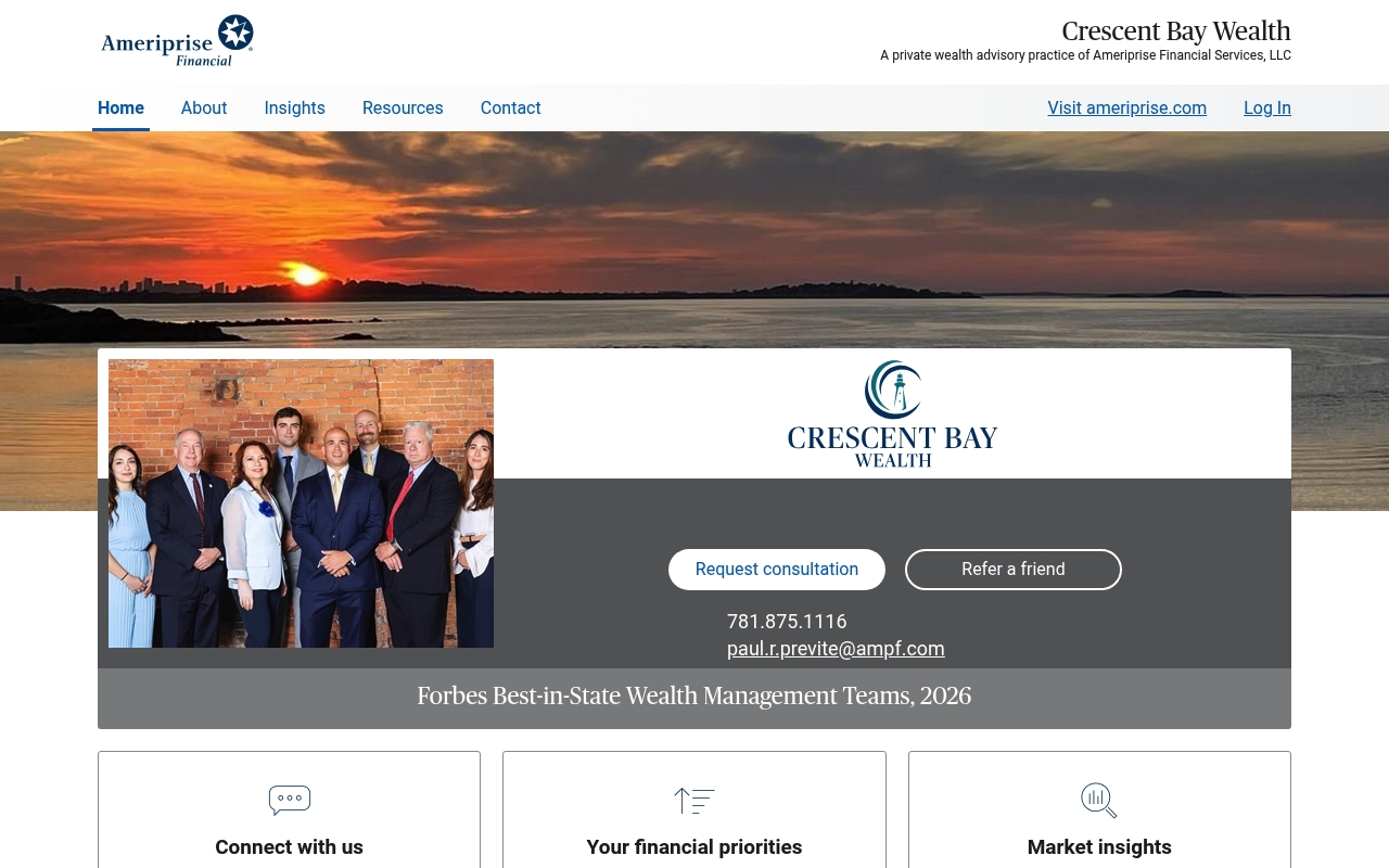 Crescent Bay Wealth website screenshot