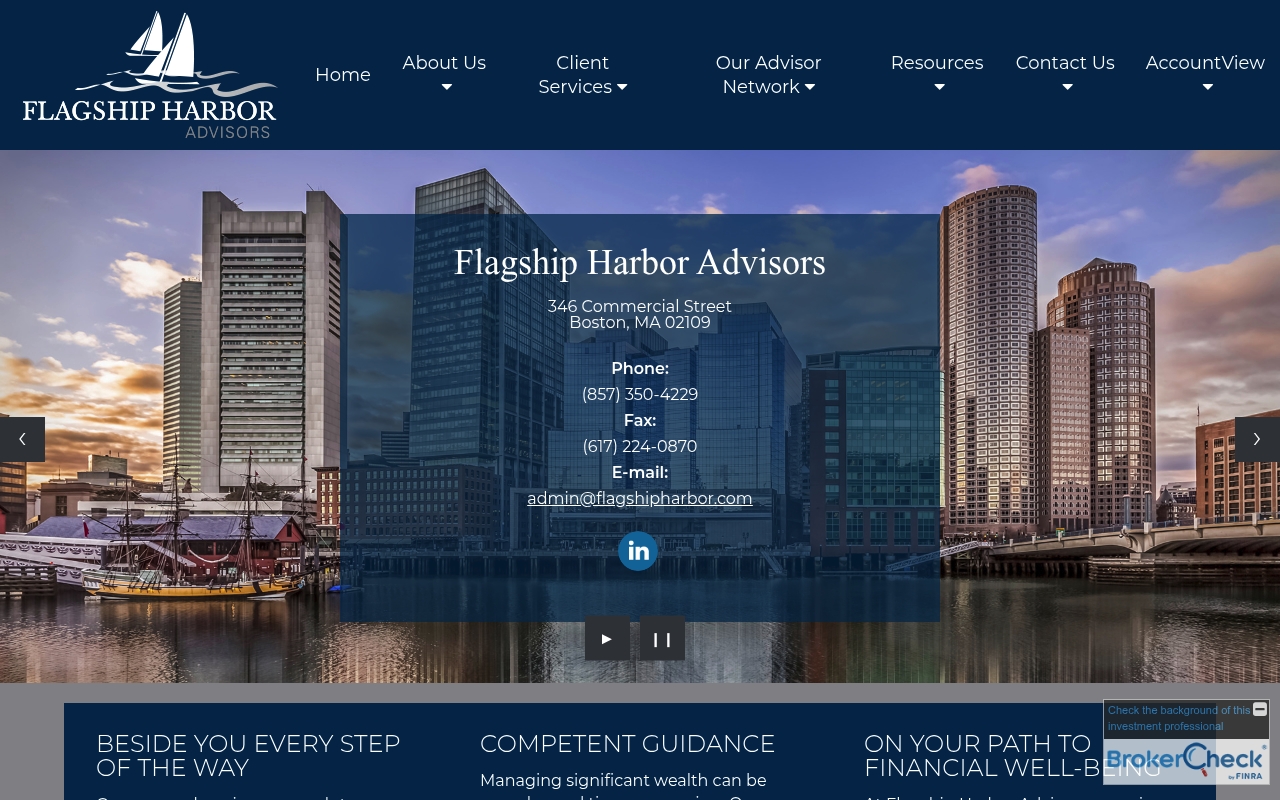 Flagship Harbor Advisors website screenshot