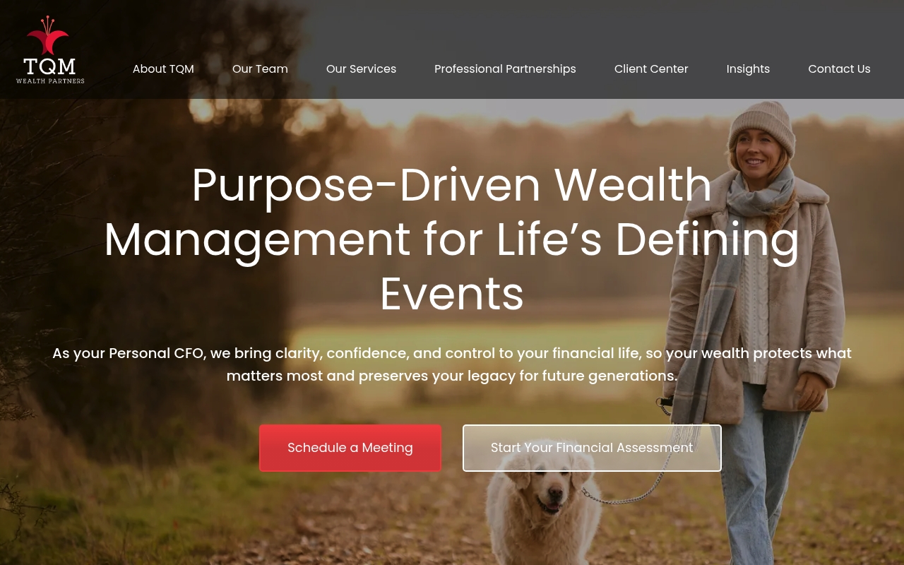 TQM Wealth Partners website screenshot