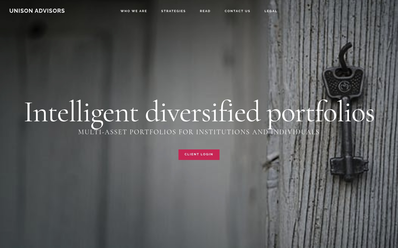Unison Advisors website screenshot